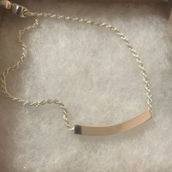 Linear Chain Silver Bracelet Monica Vinader - engraved - Picture 8 of 10